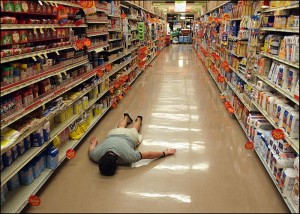 Supermarket face plant